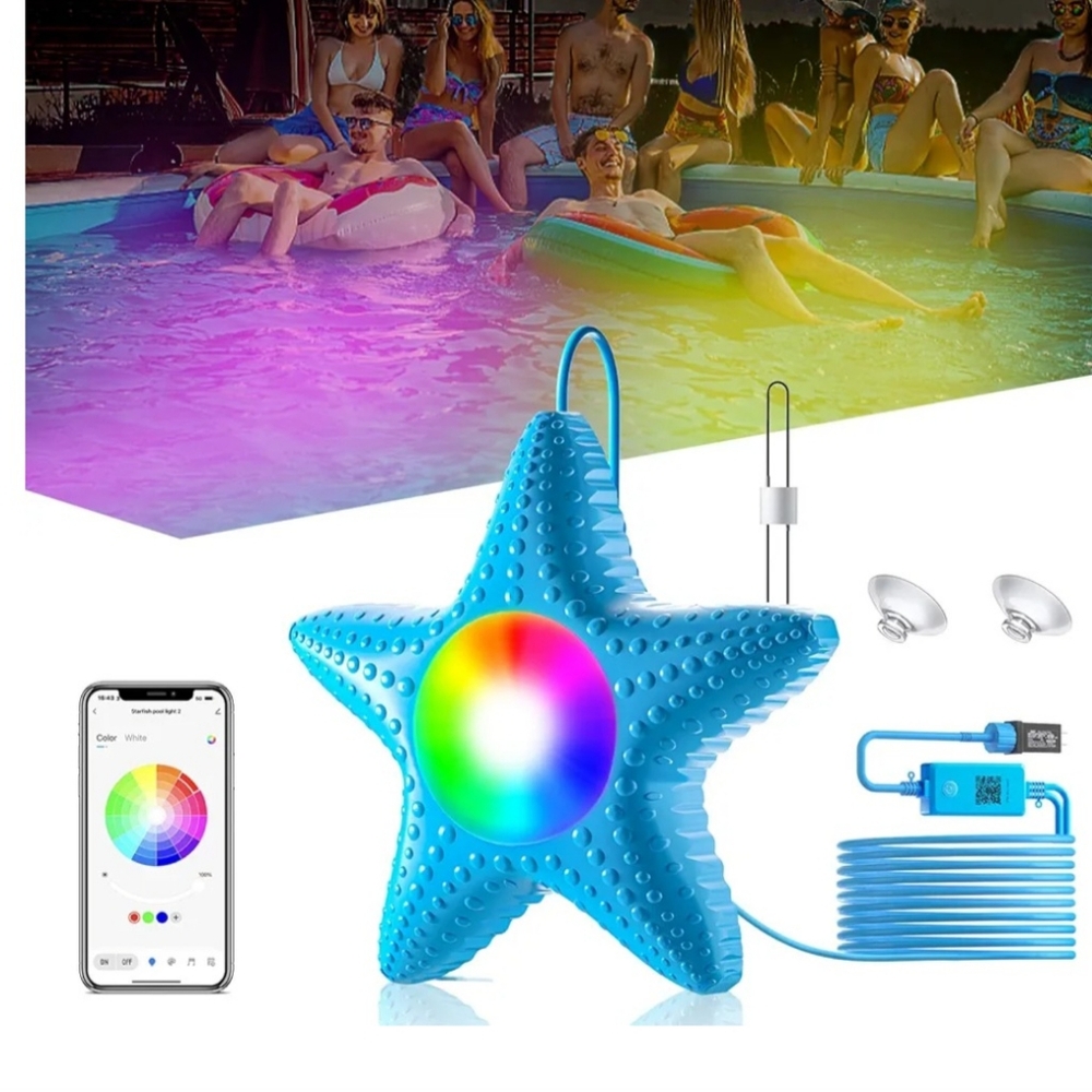 New in box! Starfish LED Immersive pool spa light waterproof starfish